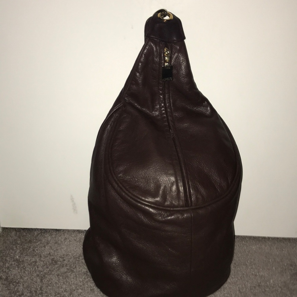 Brown crossbody backpack